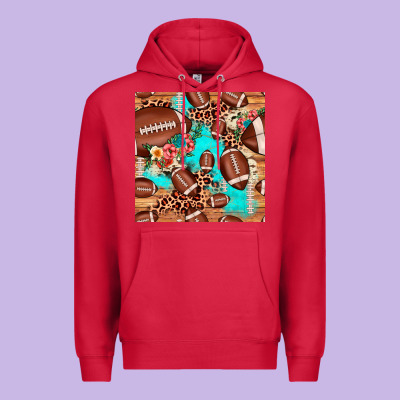 Football Leopard Cowhide Seamless Pattern Premium Hoodie Designed By Jahusdesignshop