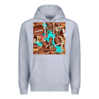 Heather Grey football leopard cowhide seamless pattern Premium Hoodie - JahusDesignShop