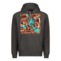 Smoke football leopard cowhide seamless pattern Premium Hoodie - JahusDesignShop