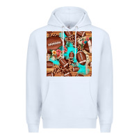 White football leopard cowhide seamless pattern Premium Hoodie - JahusDesignShop