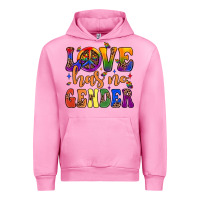 Fuchsia Pink love has no gender Urban Hoodie - JahusDesignShop