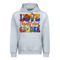 Heather Grey love has no gender Urban Hoodie - JahusDesignShop