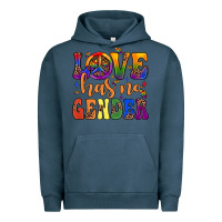 Pigment Midnight Navy love has no gender Urban Hoodie - JahusDesignShop