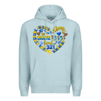 Blue Mist down syndrome awareness heart Premium Hoodie - Artiststas