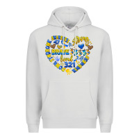 Dove Grey down syndrome awareness heart Premium Hoodie - Artiststas