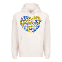 Pale Pink down syndrome awareness heart Premium Hoodie - Artiststas