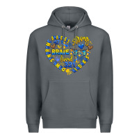 Rock down syndrome awareness heart Premium Hoodie - Artiststas