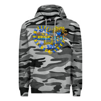 Slate Camo down syndrome awareness heart Premium Hoodie - Artiststas