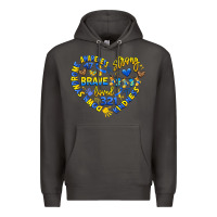 Smoke down syndrome awareness heart Premium Hoodie - Artiststas