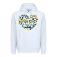 White down syndrome awareness heart Premium Hoodie - Artiststas