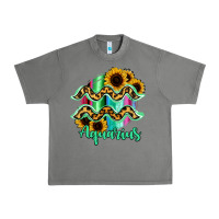 Tornado Aquarius Zodiac Sign Sunflower Leopard Serape Urban Heavy Tee - RanaPortraitStore