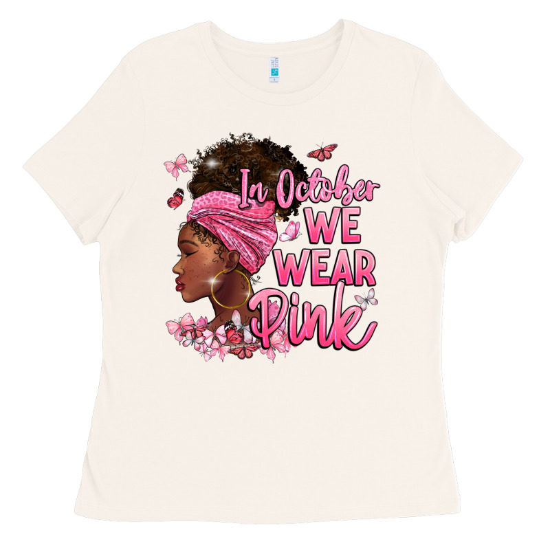 In October We Wear Pink Ladies Tee by BarkalooDesign | Teevron