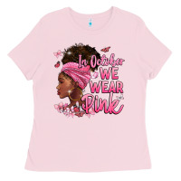 Bubblegum Pink in october we wear pink Ladies Tee - BarkalooDesign