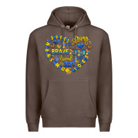 Coffee down syndrome awareness heart Premium Hoodie - Artiststas