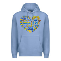 Colony Blue down syndrome awareness heart Premium Hoodie - Artiststas