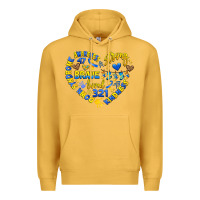 Mustard down syndrome awareness heart Premium Hoodie - Artiststas