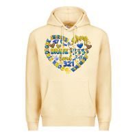Pina Colada down syndrome awareness heart Premium Hoodie - Artiststas