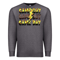 Charcoal Heather game day game day softball lightning bolt Premium Sweatshirt - Zillion Design Studio