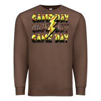 Chestnut game day game day softball lightning bolt Premium Sweatshirt - Zillion Design Studio