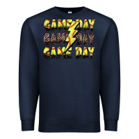 Navy game day game day softball lightning bolt Premium Sweatshirt - Zillion Design Studio