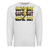 Oatmeal Heather game day game day softball lightning bolt Premium Sweatshirt - Zillion Design Studio