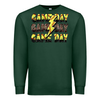 Sports Green game day game day softball lightning bolt Premium Sweatshirt - Zillion Design Studio
