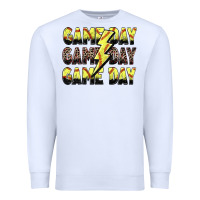White game day game day softball lightning bolt Premium Sweatshirt - Zillion Design Studio