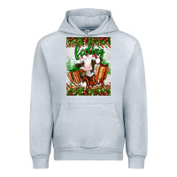 Heather Grey Christmas feeling jolly cow Urban Hoodie - Artiststas