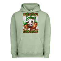 Pigment Oil Green Christmas feeling jolly cow Urban Hoodie - Artiststas