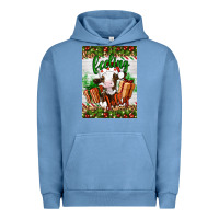 Pigment Pebble Blue Christmas feeling jolly cow Urban Hoodie - Artiststas