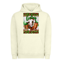 Pigment Pistachio Christmas feeling jolly cow Urban Hoodie - Artiststas