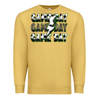 Antique Gold game day game day soccer lightning bolt Premium Sweatshirt - Zillion Design Studio