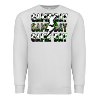 Dove Grey game day game day soccer lightning bolt Premium Sweatshirt - Zillion Design Studio