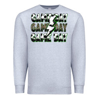 Heather Grey game day game day soccer lightning bolt Premium Sweatshirt - Zillion Design Studio