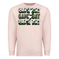 Pale Pink game day game day soccer lightning bolt Premium Sweatshirt - Zillion Design Studio