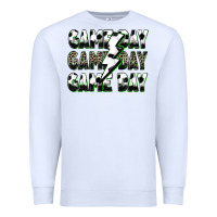 White game day game day soccer lightning bolt Premium Sweatshirt - Zillion Design Studio