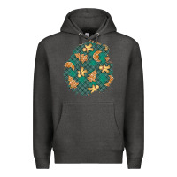 Charcoal Heather christmas gingerbread cookies patch Premium Hoodie - BundleAndBundleShop