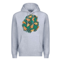 Heather Grey christmas gingerbread cookies patch Premium Hoodie - BundleAndBundleShop