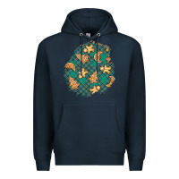 Navy christmas gingerbread cookies patch Premium Hoodie - BundleAndBundleShop