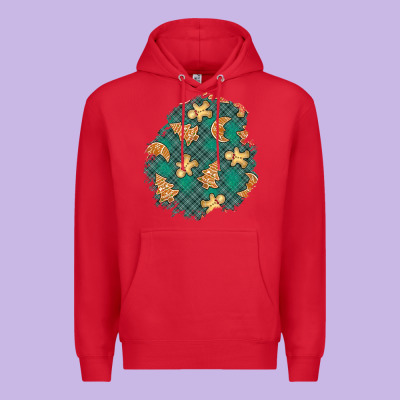 Christmas Gingerbread Cookies Patch Premium Hoodie Designed By Bundleandbundleshop