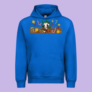 Christmas Feeling Jolly Cow Urban Hoodie Designed By Artiststas
