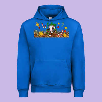 Christmas Feeling Jolly Cow Urban Hoodie Designed By Artiststas