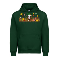 Forest Green Christmas feeling jolly cow Urban Hoodie - Artiststas