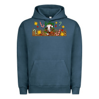 Pigment Midnight Navy Christmas feeling jolly cow Urban Hoodie - Artiststas