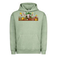 Pigment Oil Green Christmas feeling jolly cow Urban Hoodie - Artiststas