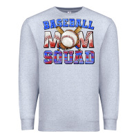 Heather Grey baseball mom squad Premium Sweatshirt - texasbilliewilder