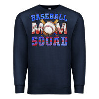 Navy baseball mom squad Premium Sweatshirt - texasbilliewilder
