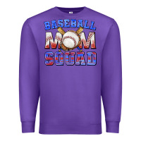 Purple baseball mom squad Premium Sweatshirt - texasbilliewilder