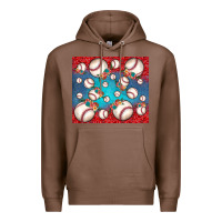 Chestnut baseball paisley and jean pattern Premium Hoodie - JahusDesignShop