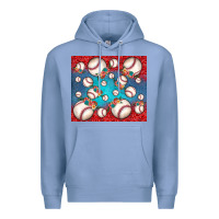 Colony Blue baseball paisley and jean pattern Premium Hoodie - JahusDesignShop